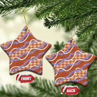 Orange Hawaii Palaka Honohono Pikake Ceramic Ornament Hawaiian Orchid Lei Polynesian Pattern LT14 Star Orange - Polynesian Pride
