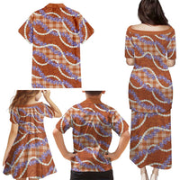 Orange Hawaii Palaka Honohono Pikake Family Matching Puletasi and Hawaiian Shirt Hawaiian Orchid Lei Polynesian Pattern LT14 - Polynesian Pride