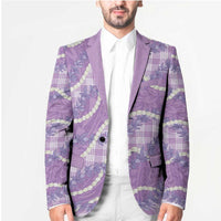 Purple Hawaii Palaka Honohono Pikake Blazer Hawaiian Orchid Lei Polynesian Pattern - Polynesian Pride