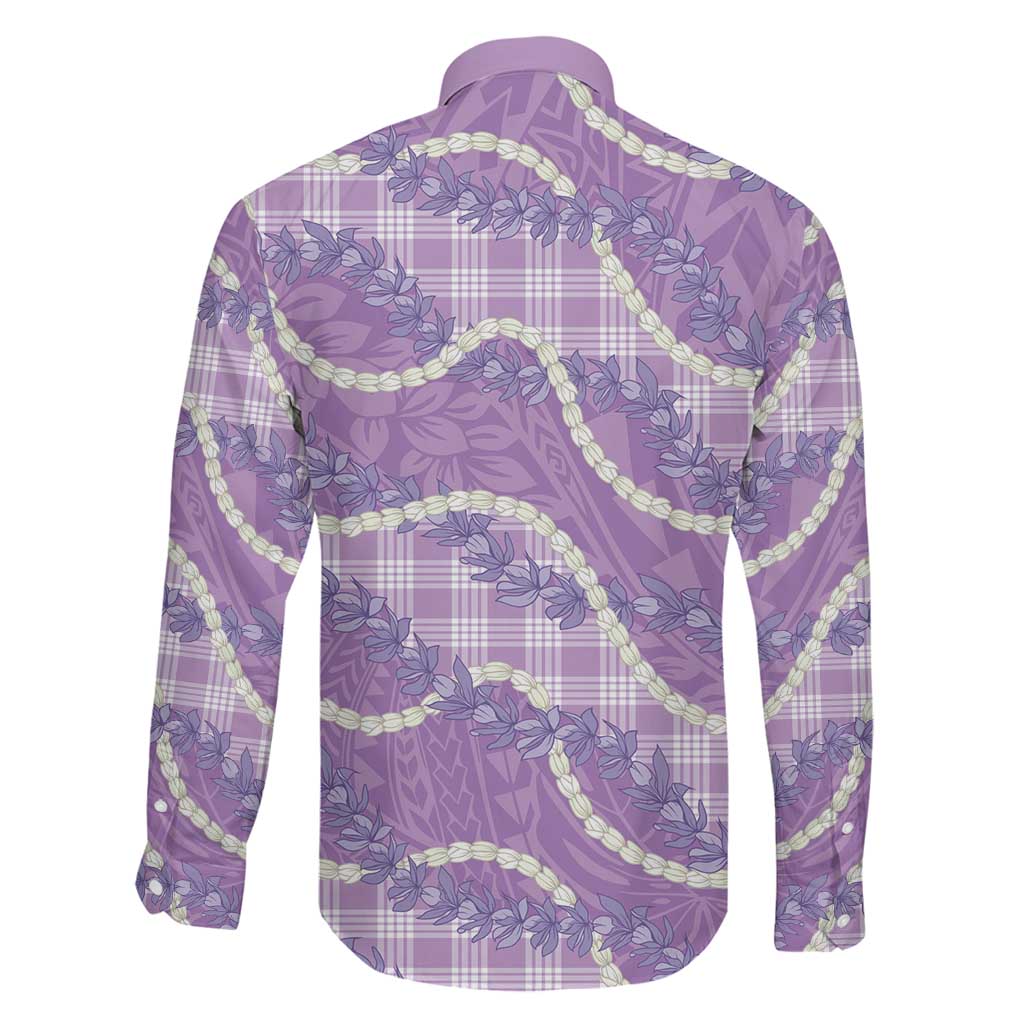 Purple Hawaii Palaka Honohono Pikake Family Matching Mermaid Dress and Hawaiian Shirt Hawaiian Orchid Lei Polynesian Pattern LT14 - Polynesian Pride
