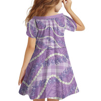 Purple Hawaii Palaka Honohono Pikake Family Matching Summer Maxi Dress and Hawaiian Shirt Hawaiian Orchid Lei Polynesian Pattern LT14 - Polynesian Pride