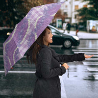 Purple Hawaii Palaka Honohono Pikake Umbrella Hawaiian Orchid Lei Polynesian Pattern - Polynesian Pride