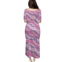 Pink Hawaii Palaka Honohono Pikake Family Matching Puletasi and Hawaiian Shirt Hawaiian Orchid Lei Polynesian Pattern LT14 - Polynesian Pride