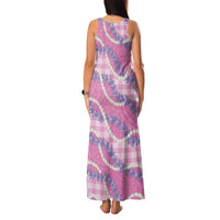 Pink Hawaii Palaka Honohono Pikake Family Matching Tank Maxi Dress and Hawaiian Shirt Hawaiian Orchid Lei Polynesian Pattern LT14 - Polynesian Pride