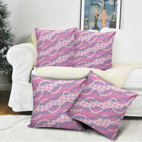 Pink Hawaii Palaka Honohono Pikake Pillow Cover Hawaiian Orchid Lei Polynesian Pattern - Polynesian Pride