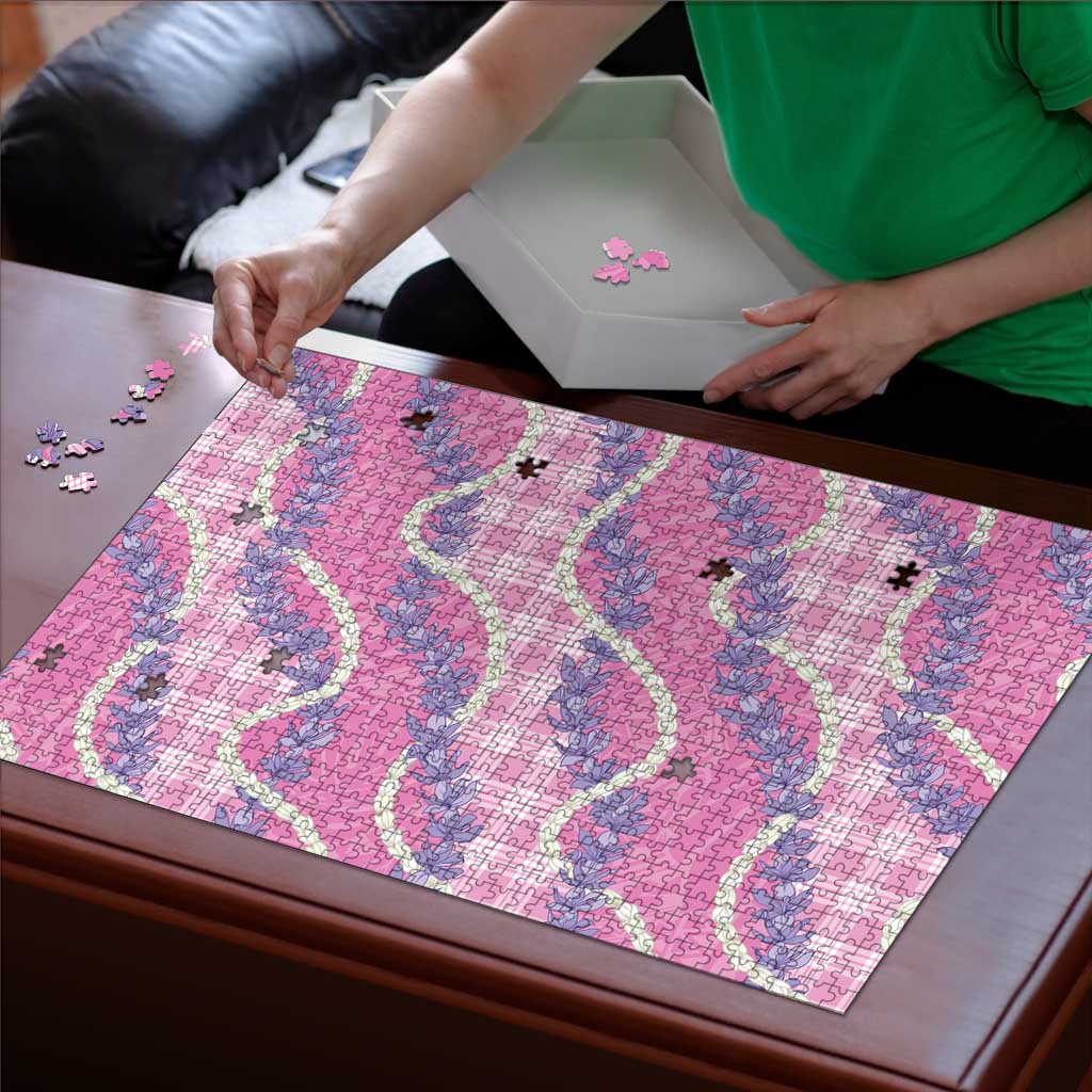 Pink Hawaii Palaka Honohono Pikake Puzzle Hawaiian Orchid Lei Polynesian Pattern LT14 - Polynesian Pride