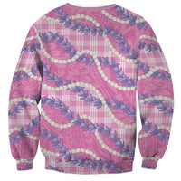 Pink Hawaii Palaka Honohono Pikake Sweatshirt Hawaiian Orchid Lei Polynesian Pattern LT14 - Polynesian Pride