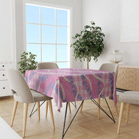 Pink Hawaii Palaka Honohono Pikake Tablecloth Hawaiian Orchid Lei Polynesian Pattern - Polynesian Pride