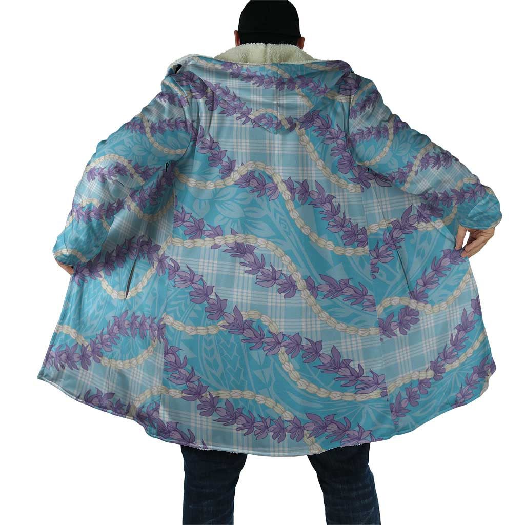 Blue Hawaii Palaka Honohono Pikake Cloak Hawaiian Orchid Lei Polynesian Pattern - Polynesian Pride