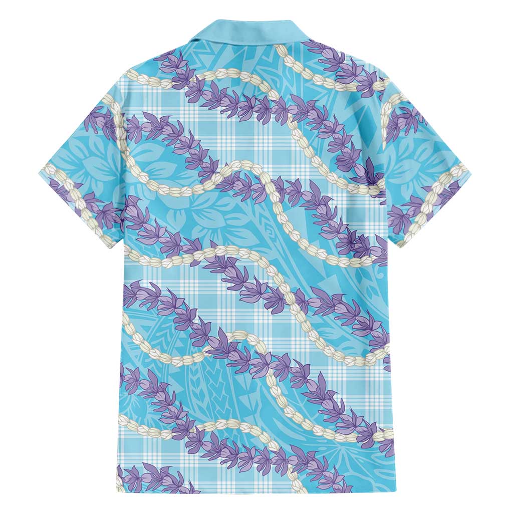 Blue Hawaii Palaka Honohono Pikake Family Matching Mermaid Dress and Hawaiian Shirt Hawaiian Orchid Lei Polynesian Pattern LT14 - Polynesian Pride