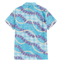 Blue Hawaii Palaka Honohono Pikake Family Matching Summer Maxi Dress and Hawaiian Shirt Hawaiian Orchid Lei Polynesian Pattern LT14 - Polynesian Pride