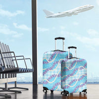 Blue Hawaii Palaka Honohono Pikake Luggage Cover Hawaiian Orchid Lei Polynesian Pattern LT14 - Polynesian Pride