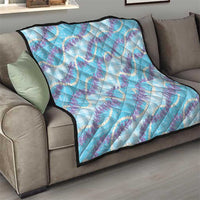 Blue Hawaii Palaka Honohono Pikake Quilt Hawaiian Orchid Lei Polynesian Pattern - Polynesian Pride