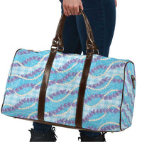 Blue Hawaii Palaka Honohono Pikake Travel Bag Hawaiian Orchid Lei Polynesian Pattern - Polynesian Pride