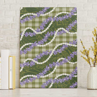 Green Hawaii Palaka Honohono Pikake Canvas Wall Art Hawaiian Orchid Lei Polynesian Pattern LT14 Without Frame Green - Polynesian Pride