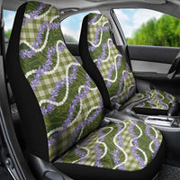 Green Hawaii Palaka Honohono Pikake Car Seat Cover Hawaiian Orchid Lei Polynesian Pattern LT14 - Polynesian Pride