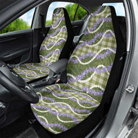 Green Hawaii Palaka Honohono Pikake Car Seat Cover Hawaiian Orchid Lei Polynesian Pattern LT14 - Polynesian Pride