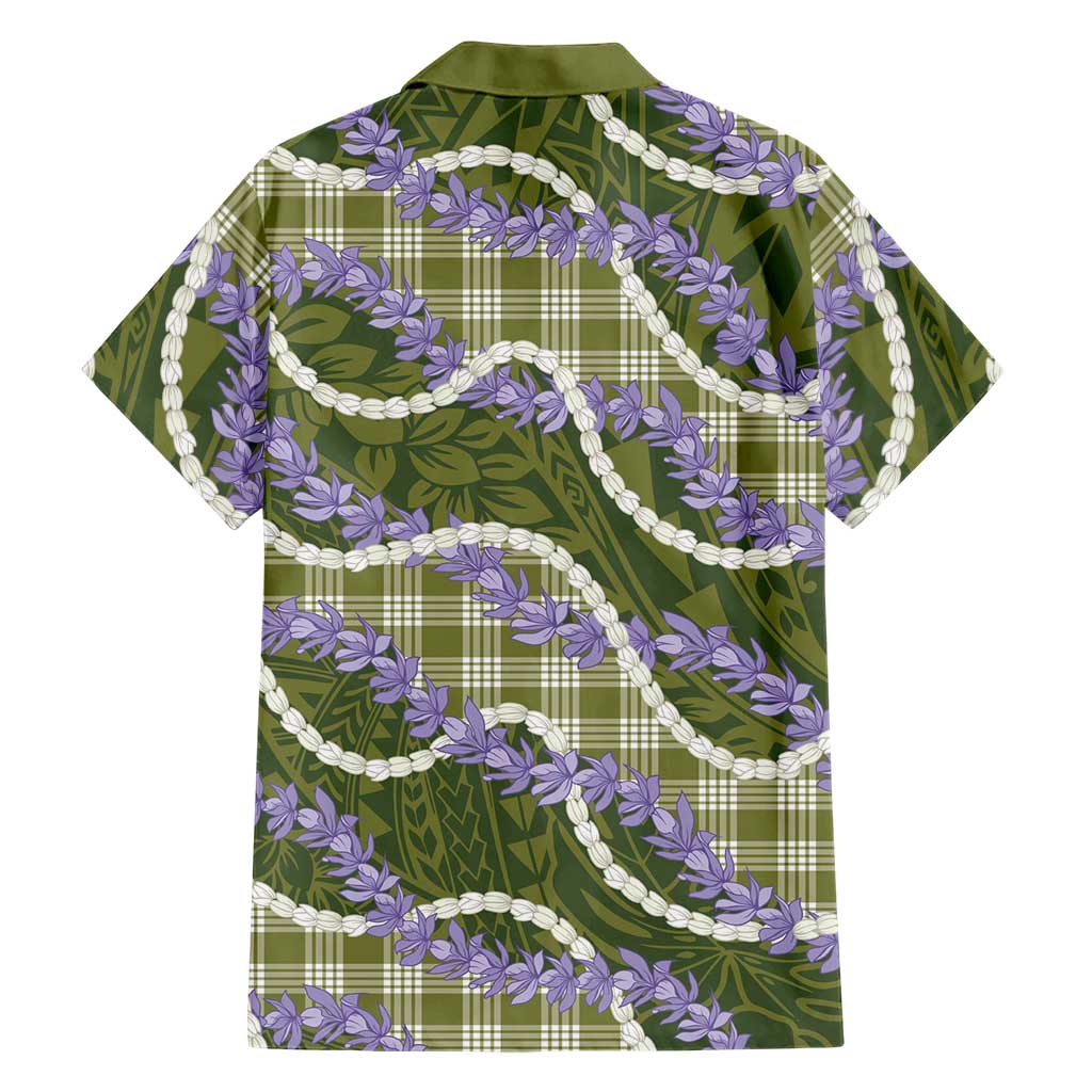 Green Hawaii Palaka Honohono Pikake Family Matching Mermaid Dress and Hawaiian Shirt Hawaiian Orchid Lei Polynesian Pattern LT14 - Polynesian Pride