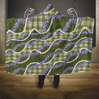 Green Hawaii Palaka Honohono Pikake Hooded Blanket Hawaiian Orchid Lei Polynesian Pattern LT14 - Polynesian Pride