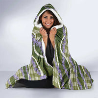 Green Hawaii Palaka Honohono Pikake Hooded Blanket Hawaiian Orchid Lei Polynesian Pattern LT14 - Polynesian Pride