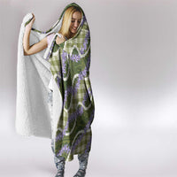 Green Hawaii Palaka Honohono Pikake Hooded Blanket Hawaiian Orchid Lei Polynesian Pattern LT14 - Polynesian Pride