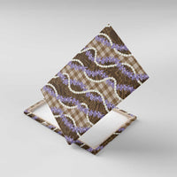 Brown Hawaii Palaka Honohono Pikake Canvas Wall Art Hawaiian Orchid Lei Polynesian Pattern - Polynesian Pride