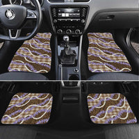 Brown Hawaii Palaka Honohono Pikake Car Mats Hawaiian Orchid Lei Polynesian Pattern LT14 Set 4pcs Brown - Polynesian Pride