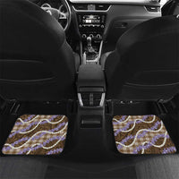Brown Hawaii Palaka Honohono Pikake Car Mats Hawaiian Orchid Lei Polynesian Pattern LT14 Set 2pcs - Back Brown - Polynesian Pride