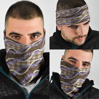 Brown Hawaii Palaka Honohono Pikake Neck Gaiter Hawaiian Orchid Lei Polynesian Pattern - Polynesian Pride
