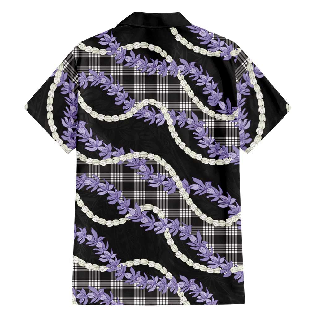 Black Hawaii Palaka Honohono Pikake Family Matching Mermaid Dress and Hawaiian Shirt Hawaiian Orchid Lei Polynesian Pattern LT14 - Polynesian Pride