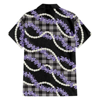 Black Hawaii Palaka Honohono Pikake Family Matching Puletasi and Hawaiian Shirt Hawaiian Orchid Lei Polynesian Pattern LT14 - Polynesian Pride