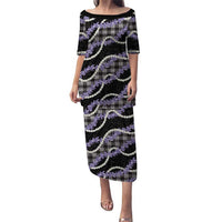 Black Hawaii Palaka Honohono Pikake Puletasi Hawaiian Orchid Lei Polynesian Pattern - Polynesian Pride