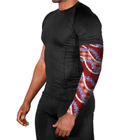 Red Hawaii Palaka Honohono Pikake Arm Sleeves Hawaiian Orchid Lei Polynesian Pattern LT14 - Polynesian Pride