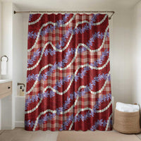 Red Hawaii Palaka Honohono Pikake Bathroom Set Hawaiian Orchid Lei Polynesian Pattern - Polynesian Pride