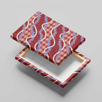 Red Hawaii Palaka Honohono Pikake Canvas Wall Art Hawaiian Orchid Lei Polynesian Pattern LT14 - Polynesian Pride