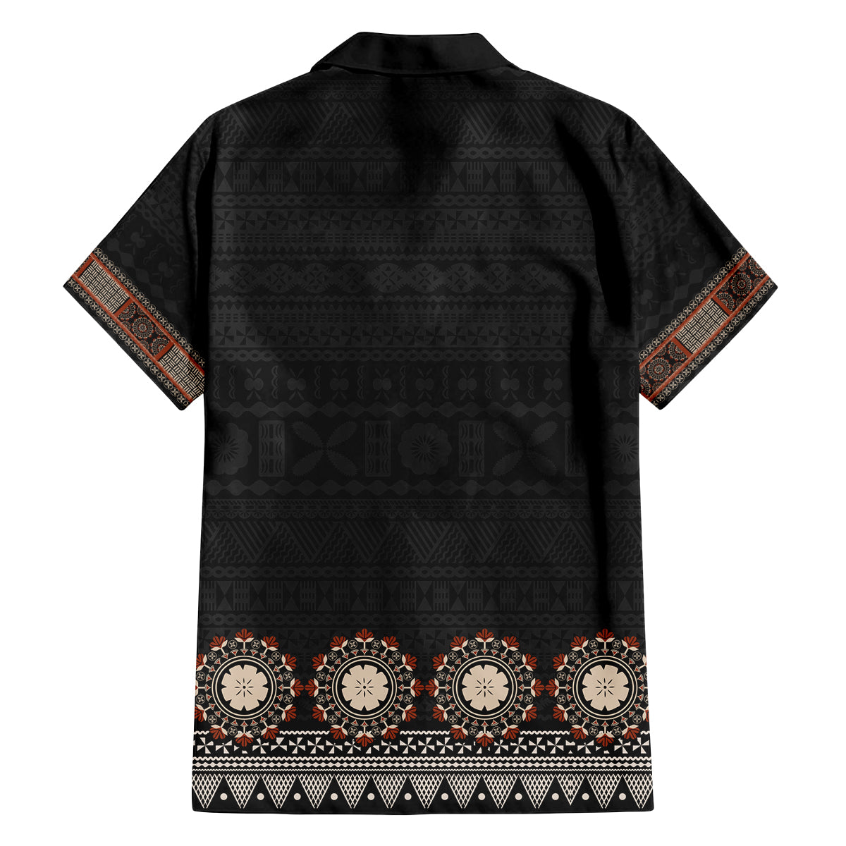 Bula Fiji Dashiki Vintage Fijian Masi Tapa Pattern Family Matching Off Shoulder Maxi Dress and Hawaiian Shirt LT14 - Polynesian Pride