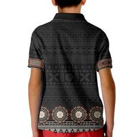 Bula Fiji Dashiki Vintage Fijian Masi Tapa Pattern Kid Polo Shirt LT14 - Polynesian Pride