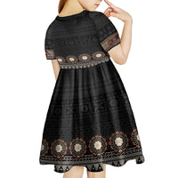 Bula Fiji Dashiki Vintage Fijian Masi Tapa Pattern Kid Short Sleeve Dress LT14 - Polynesian Pride