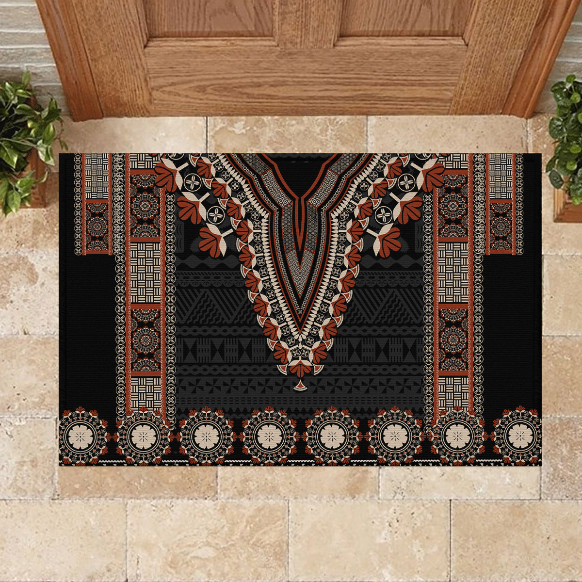 Bula Fiji Dashiki Vintage Fijian Masi Tapa Pattern Rubber Doormat LT14 - Polynesian Pride