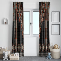 Bula Fiji Dashiki Vintage Fijian Masi Tapa Pattern Window Curtain LT14 - Polynesian Pride