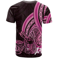Pink Polynesia Easter Day T Shirt Eggs With Bunny Polynesian Pattern