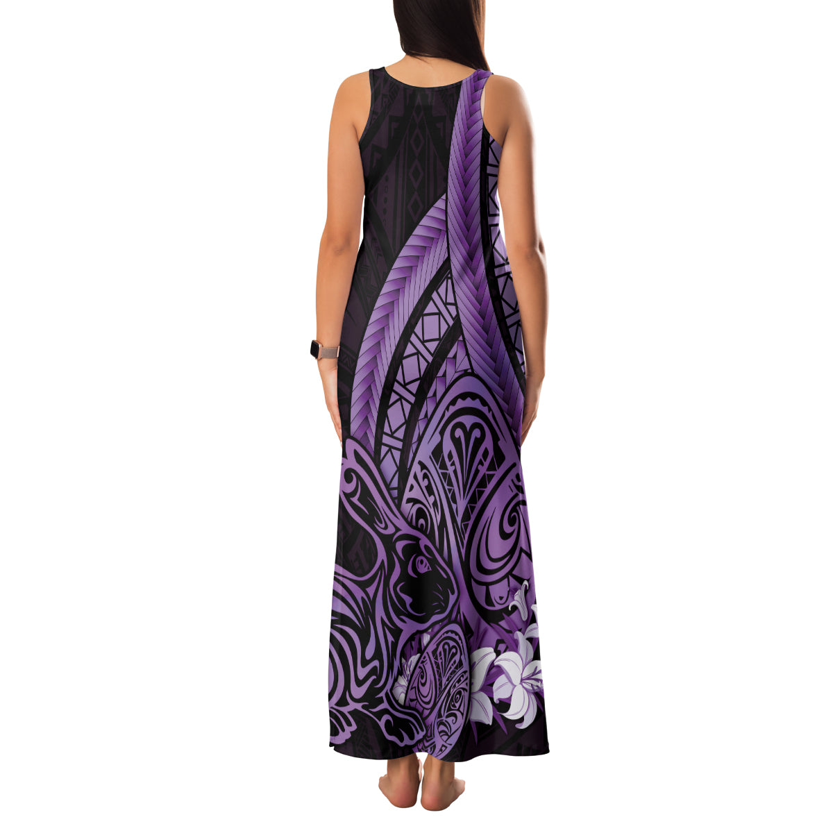Purple Polynesia Easter Day Family Matching Tank Maxi Dress and Hawaiian Shirt Eggs With Bunny Polynesian Pattern LT14 - Polynesian Pride