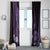 Purple Polynesia Easter Day Window Curtain Eggs With Bunny Polynesian Pattern