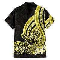Yellow Polynesia Easter Day Family Matching Off Shoulder Maxi Dress and Hawaiian Shirt Eggs With Bunny Polynesian Pattern LT14 - Polynesian Pride