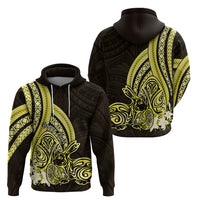 Yellow Polynesia Easter Day Zip Hoodie Eggs With Bunny Polynesian Pattern LT14 - Polynesian Pride