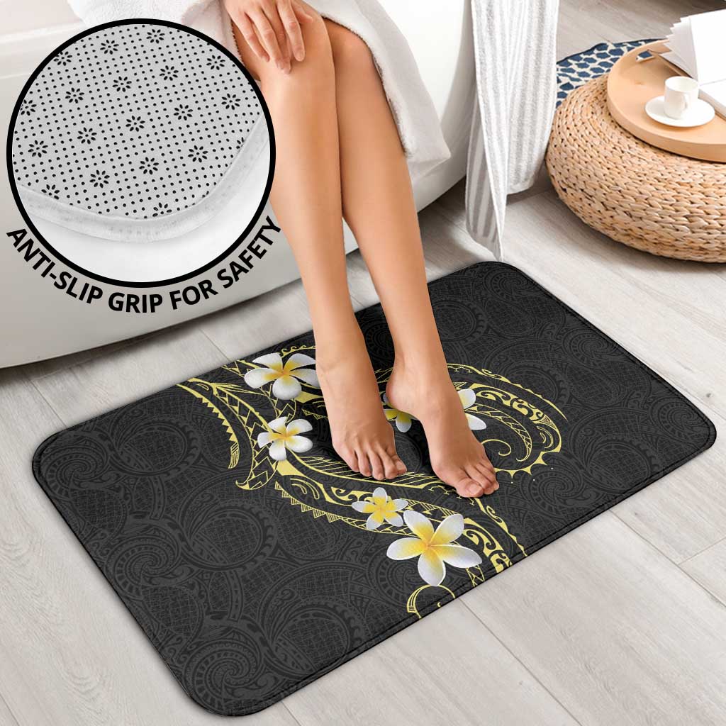 Polynesia Tattoo With Plumeria Bathroom Set Elegant Vibes