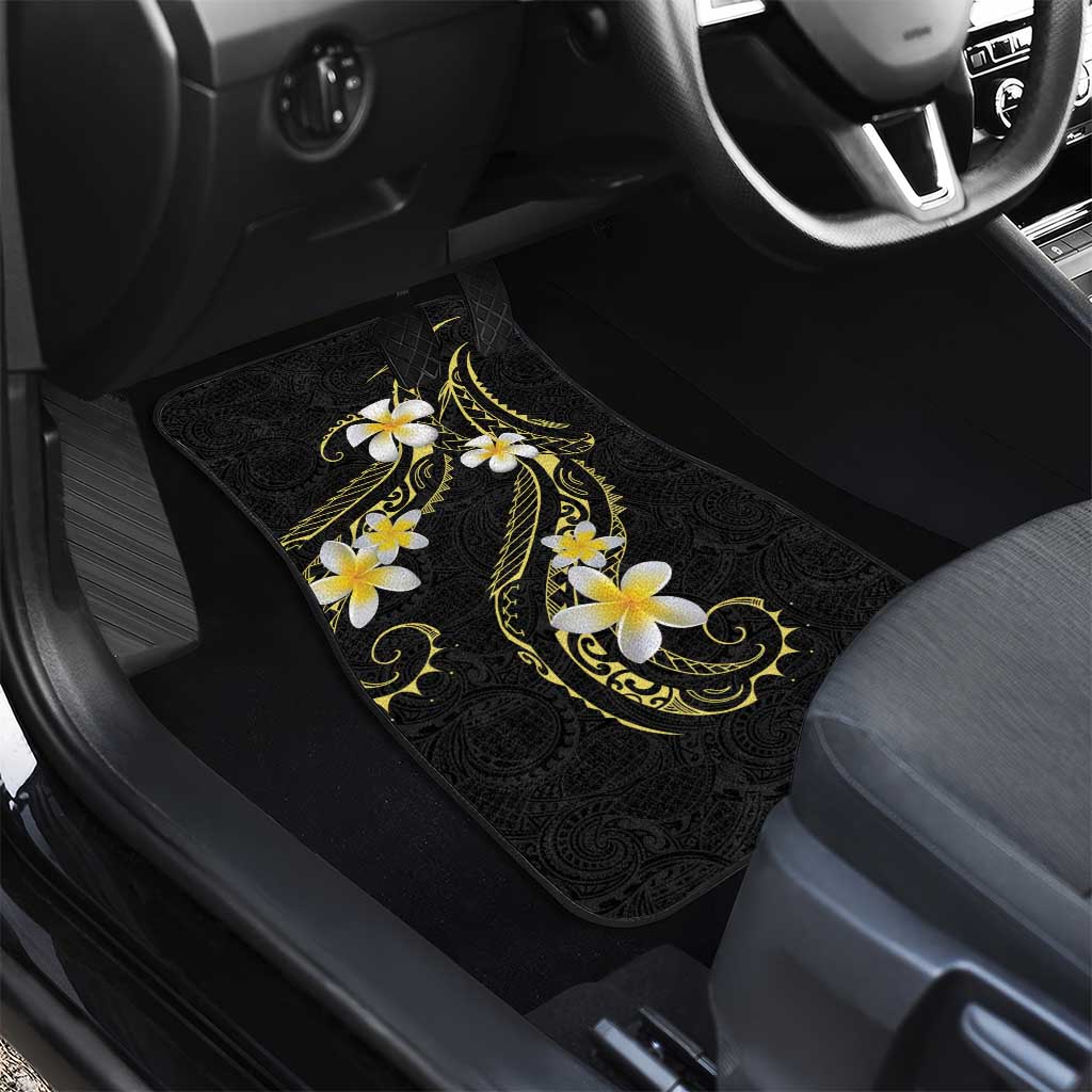 Polynesia Tattoo With Plumeria Car Mats Elegant Vibes