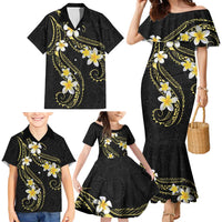 Polynesia Tattoo With Plumeria Family Matching Mermaid Dress and Hawaiian Shirt Elegant Vibes