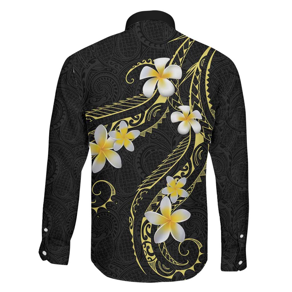 Polynesia Tattoo With Plumeria Family Matching Off The Shoulder Long Sleeve Dress and Hawaiian Shirt Elegant Vibes LT14 - Polynesian Pride