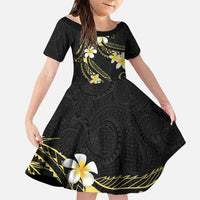 Polynesia Tattoo With Plumeria Family Matching Off Shoulder Maxi Dress and Hawaiian Shirt Elegant Vibes